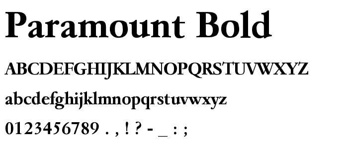 Paramount Bold font